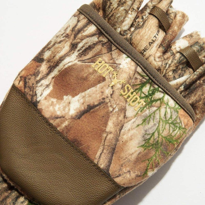 HOT SHOT Menâ€™s Camo Cyclone Stormproof Pop-Top Mittens - Realtree Edge Outdoor Hunting Camouflage - Image 2